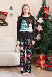 Black Merry Christmas Family Pajama Set