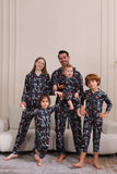 Christmas Navy Family Matching Hooded Pajamas