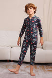 Christmas Navy Family Matching Hooded Pajamas