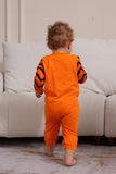 Orange Striped Halloween Family Pajamas