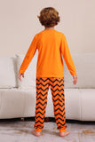 Orange Striped Halloween Family Pajamas