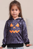 Grey Halloween Pumpkin Pattern Family Costume Hooded Top