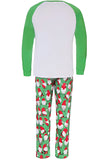 Green Printed Long Sleeve Matching Family Pajamas