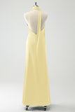 Peacock Sheath V-Neck Backless Wedding Guest Dress with Slit