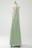 Peacock Sheath V-Neck Backless Wedding Guest Dress with Slit