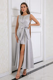 Grey High-low Bodycon Party Dress