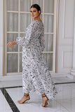 White Floral Wedding Guest Dress
