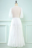 White Midi Babydoll Dress
