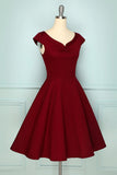 1950s Burgundy Dress