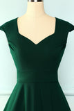Dark Green Solid Dress