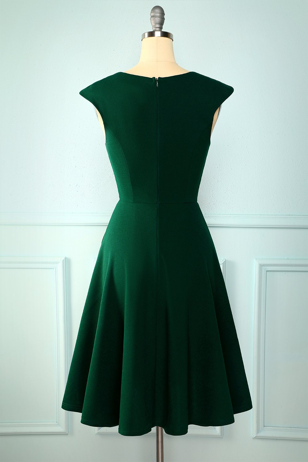 Dark Green Solid Dress