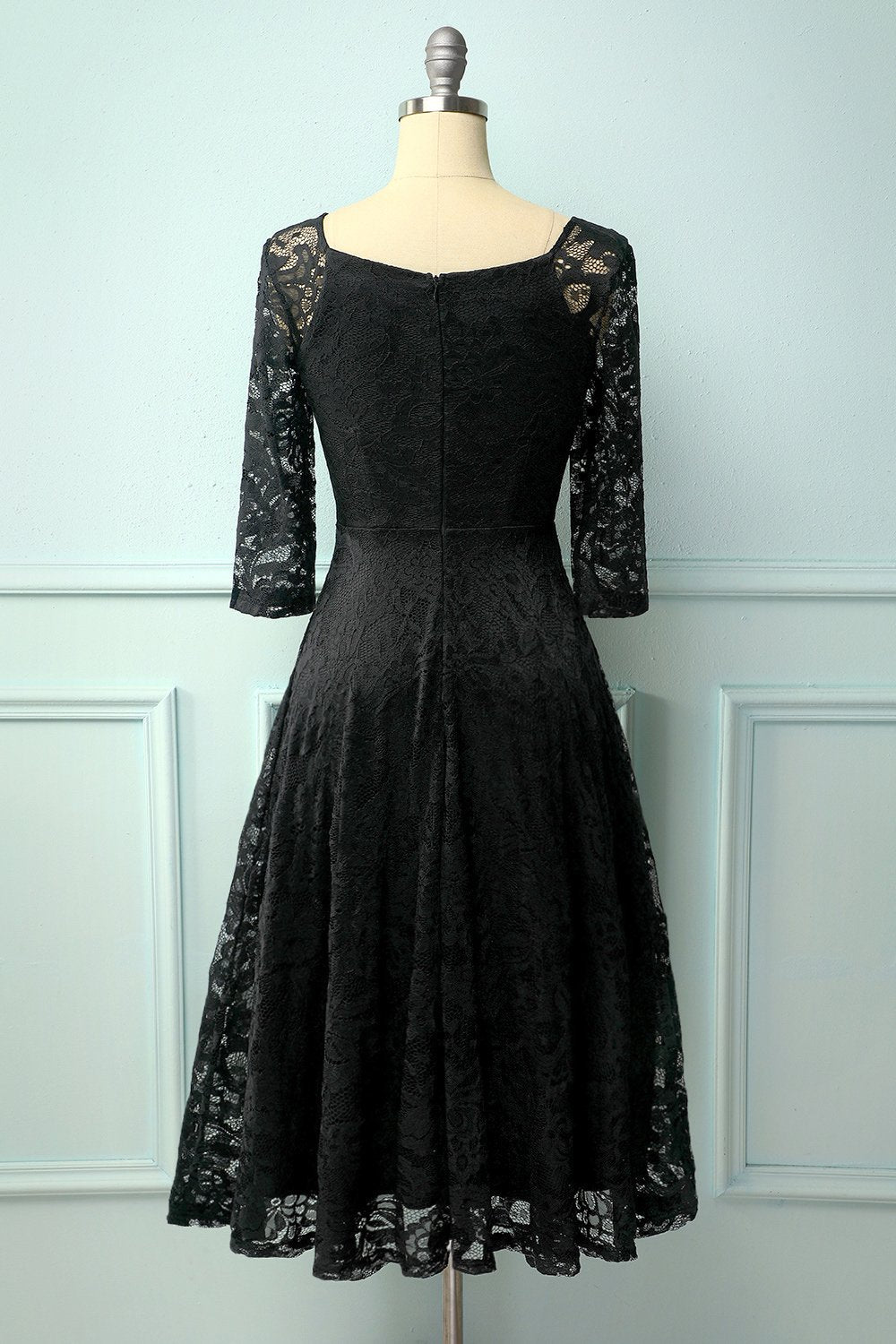 Black Lace Midi Dress
