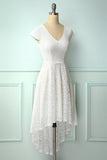 White High Low Lace Dress