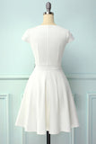 White Dress With Hollow Lace