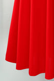 Red Square Neck Dress