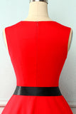 Vintage Red 1950s Style Dress