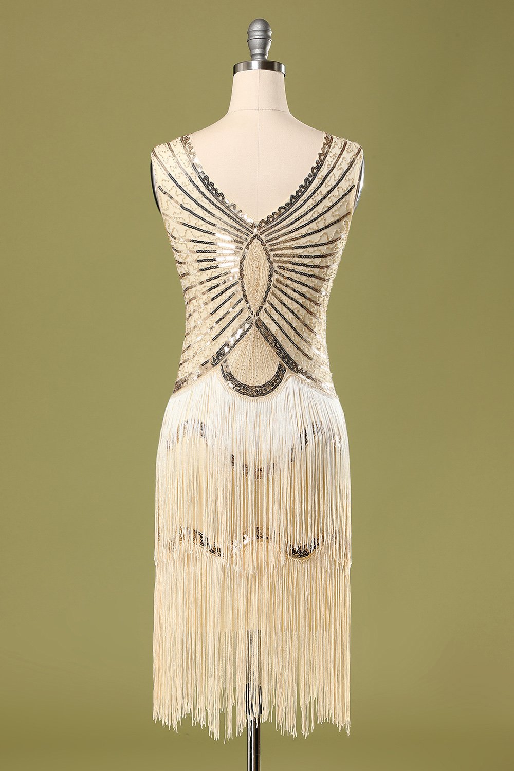 Sequin Glitter Fringe 1920s Dress