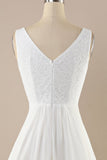 White Lace Chiffon Vintage Dress