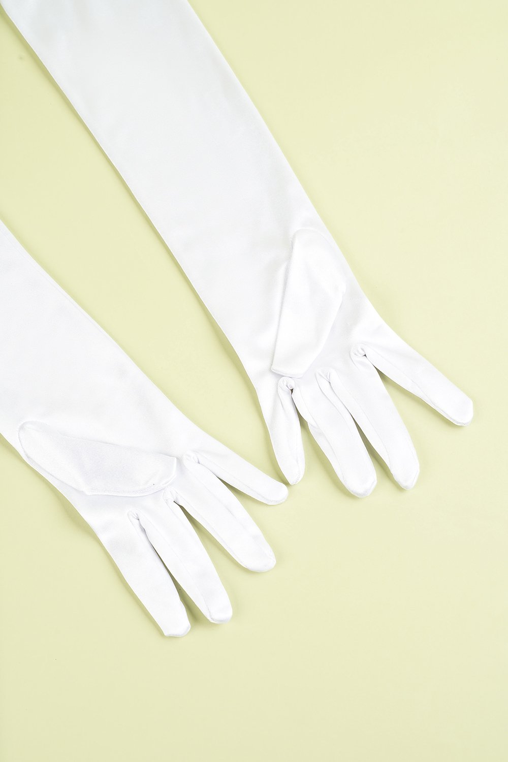 White 1920s Party Gloves