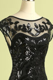 Black 1920s Sequined Flapper Dress