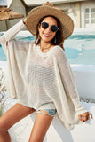 Round Neck Bat Sleeve Pullover Cover Ups