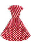 Red Polka Dots 1950s Dress