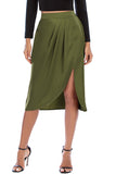 Champagne Asymmetrical Side Slit Skirt