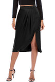 Champagne Asymmetrical Side Slit Skirt