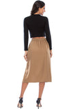 Champagne Asymmetrical Side Slit Skirt