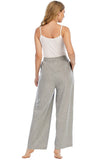 Light Grey Wide Leg Casual Sprots Pants