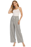 Light Grey Wide Leg Casual Sprots Pants