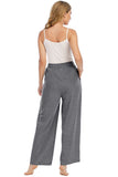 Light Grey Wide Leg Casual Sprots Pants