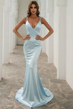 Mermaid V-Neck Simple Ball Dress