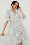 White Polka Dots Summer Dress