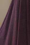 Purple A-Line Square-Neck  Long Ball Gown