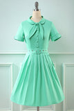 Retro Style Scoop Blue Vintage Dress