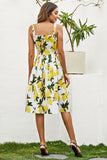 Lemon Print Summer Vintage Dress