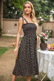 Black Floral Printed Summer Dress