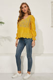 One Size Yellow Cotton Top