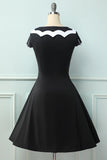 Halloween Black 1950S Bat Cape Swing Dress