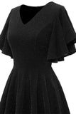 Glitter Black Casual Party Dress