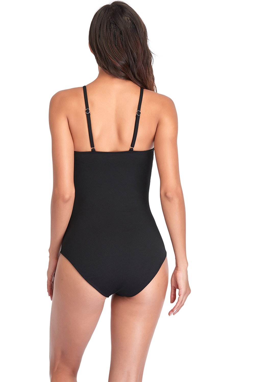 Halter Open Back One-Piece Swimwear