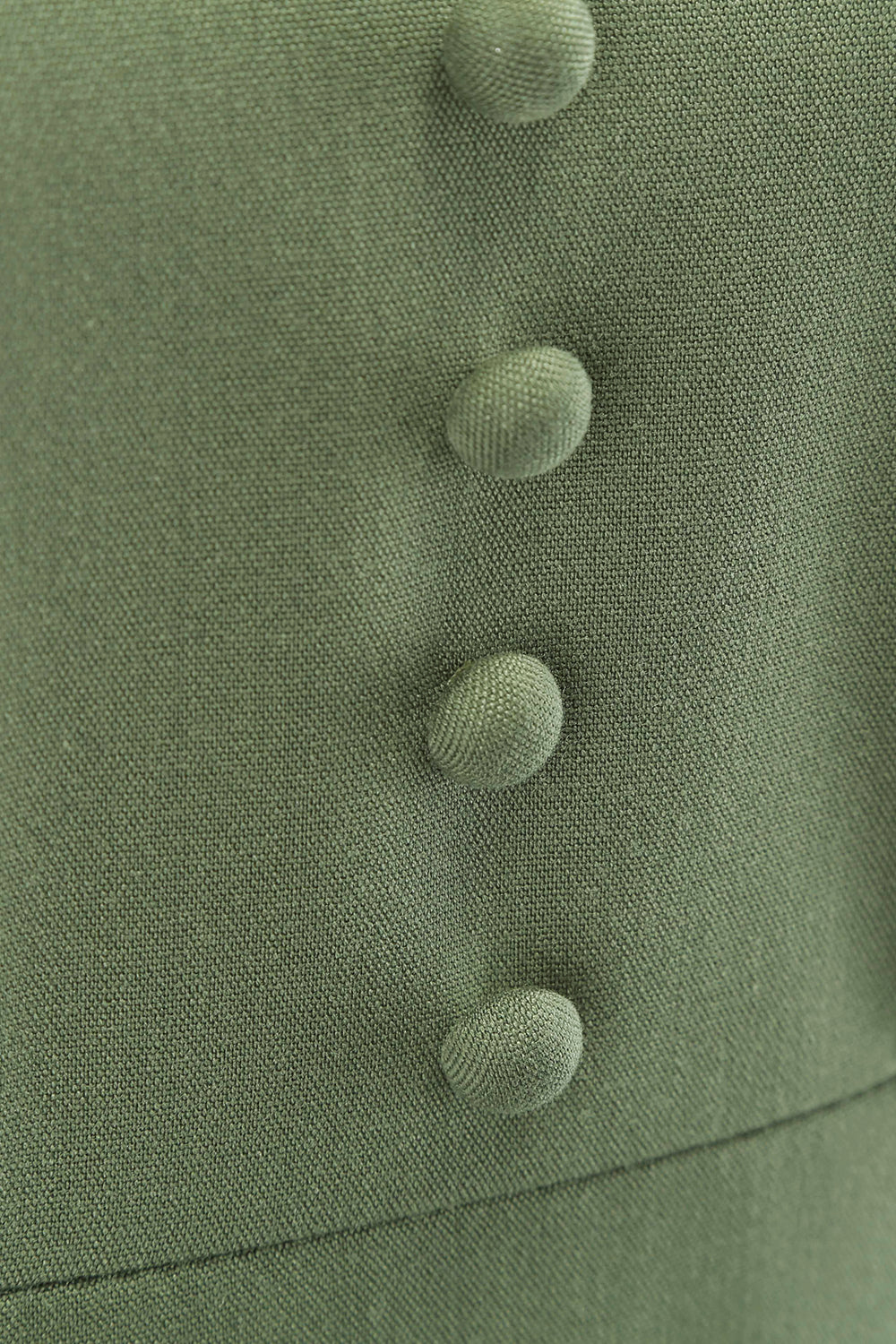 Green V-Neck Long Sleeves Vintage Swing Dress