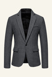 Khaki Notched Lapel Tweed Men's Wedding Blazer