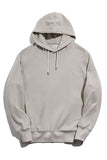 Men's Brown Pullover Hooded Sweatshirt With Front Pocket