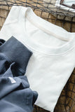 Men's White Raglan Sleeves Casual T-shirt