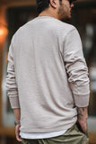 Men's Grey Long Sleeve Casual T-shirt