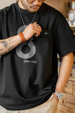 Men's Black Printed Short Sleeve T-shirt With Chest Pocket