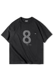 Men's Black Printed Short Sleeve T-shirt With Chest Pocket