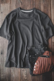 Men's Black Short Sleeves Casual T-shirt